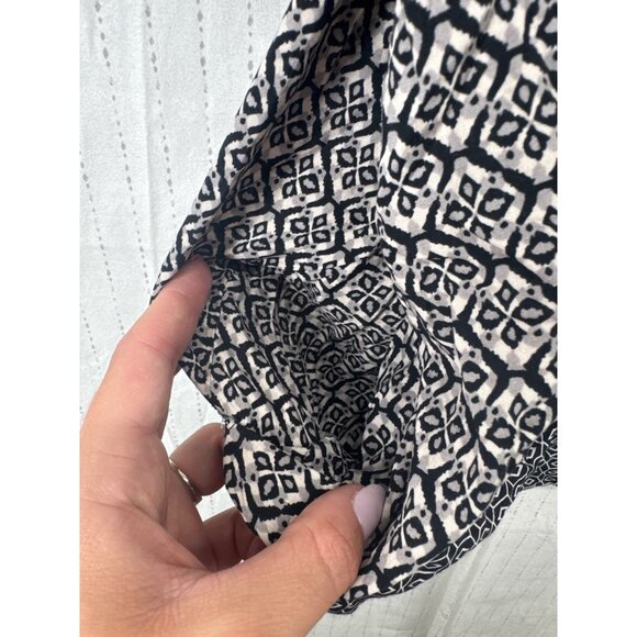 Umgee Womens Top Sz S/M Black Geometric Print Oversized Tunic Boho Beachy Resort - Picture 5 of 10